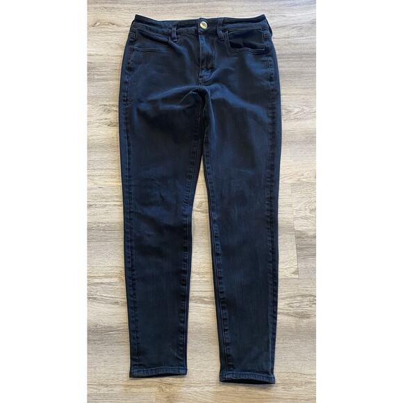 American Eagle High Rise Jegging Women's Size 6 Denim Jeans AEO X4 Black - Picture 1 of 7